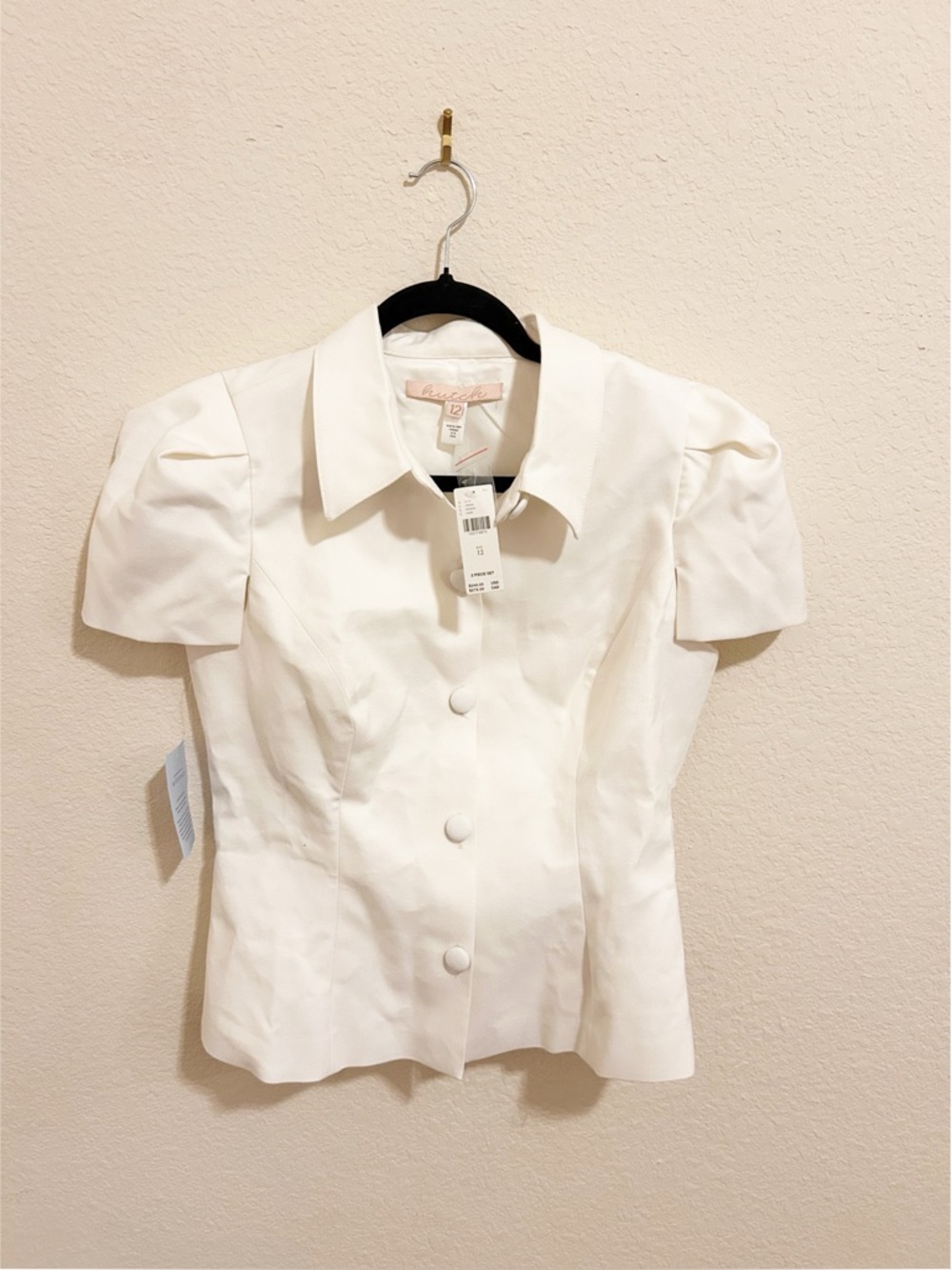 NWT Anthropologie Hutch Buttondown Two Piece Set White Jacket Mini Skirt - Picture 5 of 9